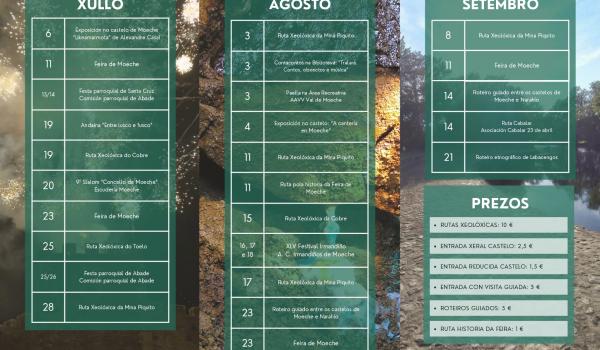 Calendario estival do concello de Moeche