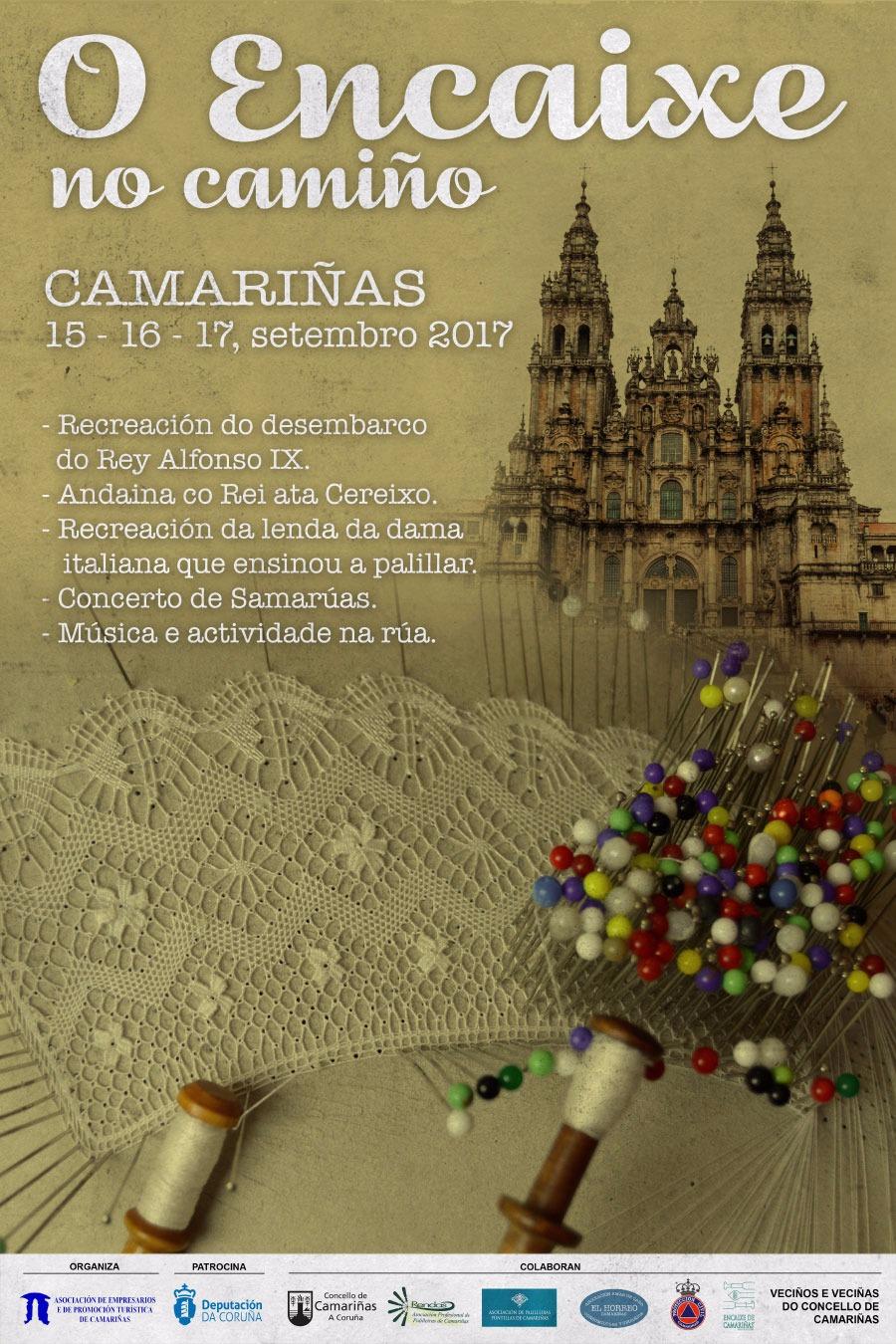 "O Encaixe no Camiño" en Camariñas, do 15 ao 17 de setembro.