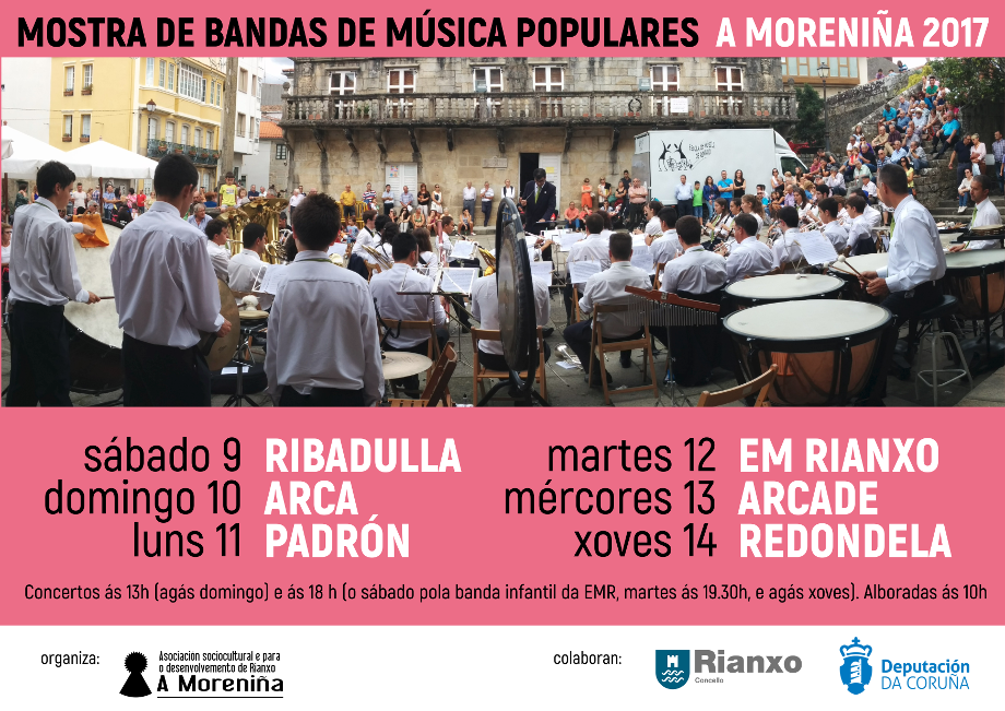 Cartel Mostra de bandas A Moreniña Rianxo 2017