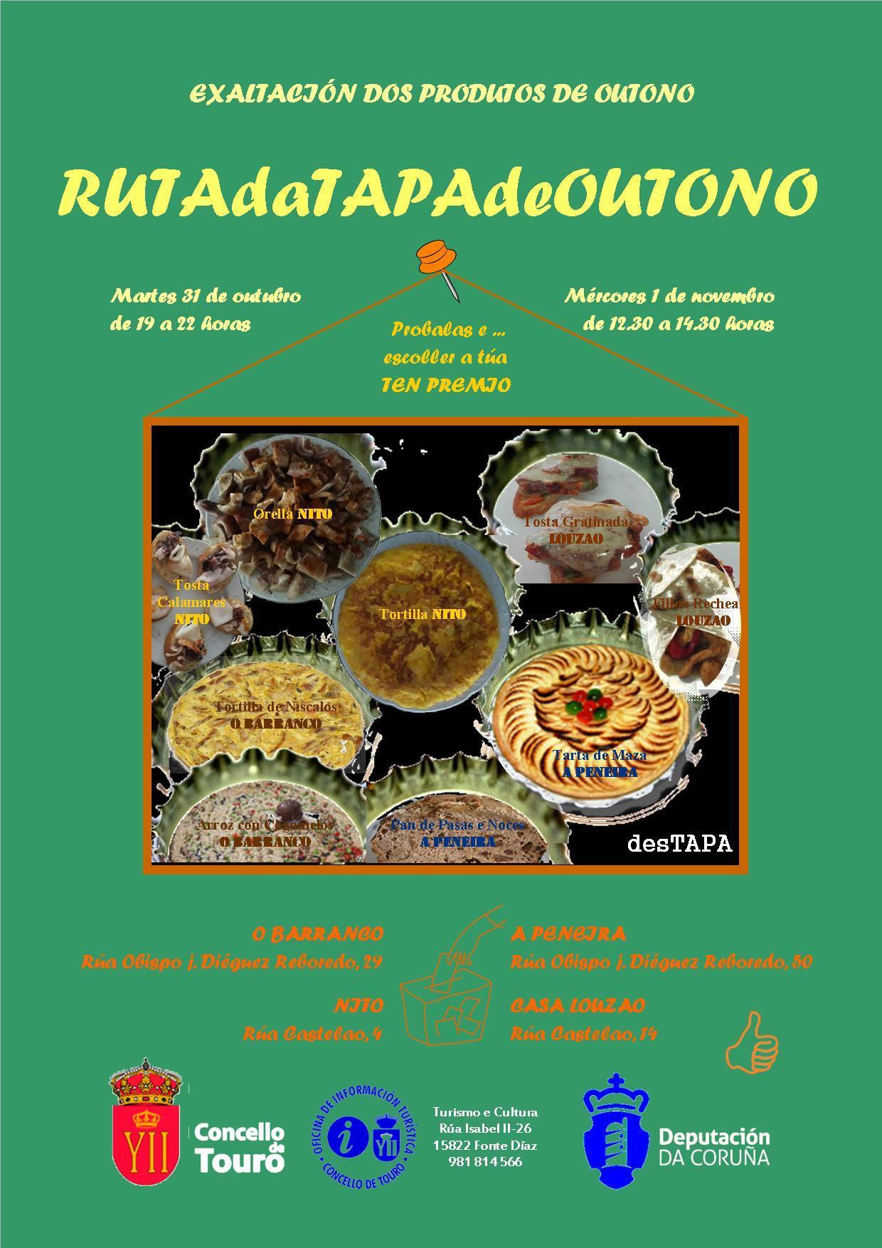 Cartel "RUTAdeTAPAdeOUTONO"