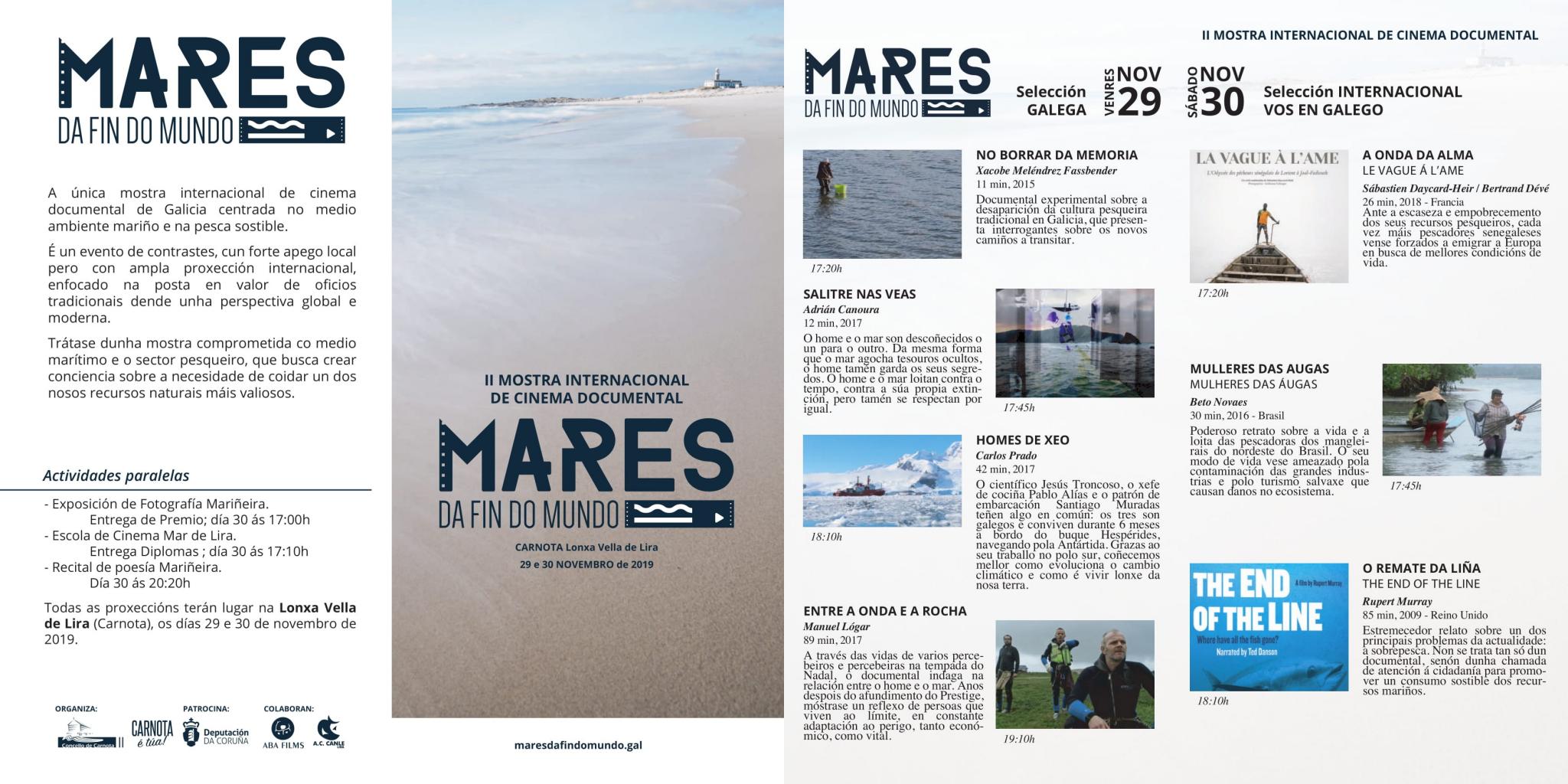 Díptico II Festival Internacional de Cine Documental "Mares da Fin do Mundo"