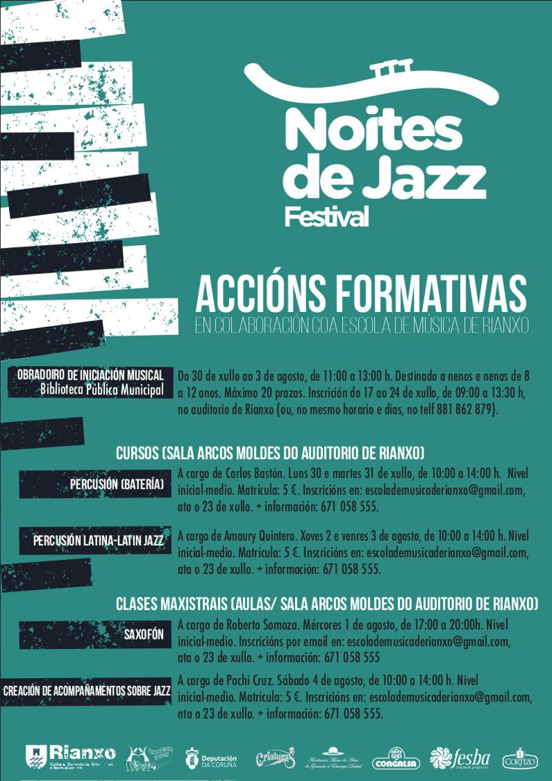 accións formativas noites de jazz rianxo música festival