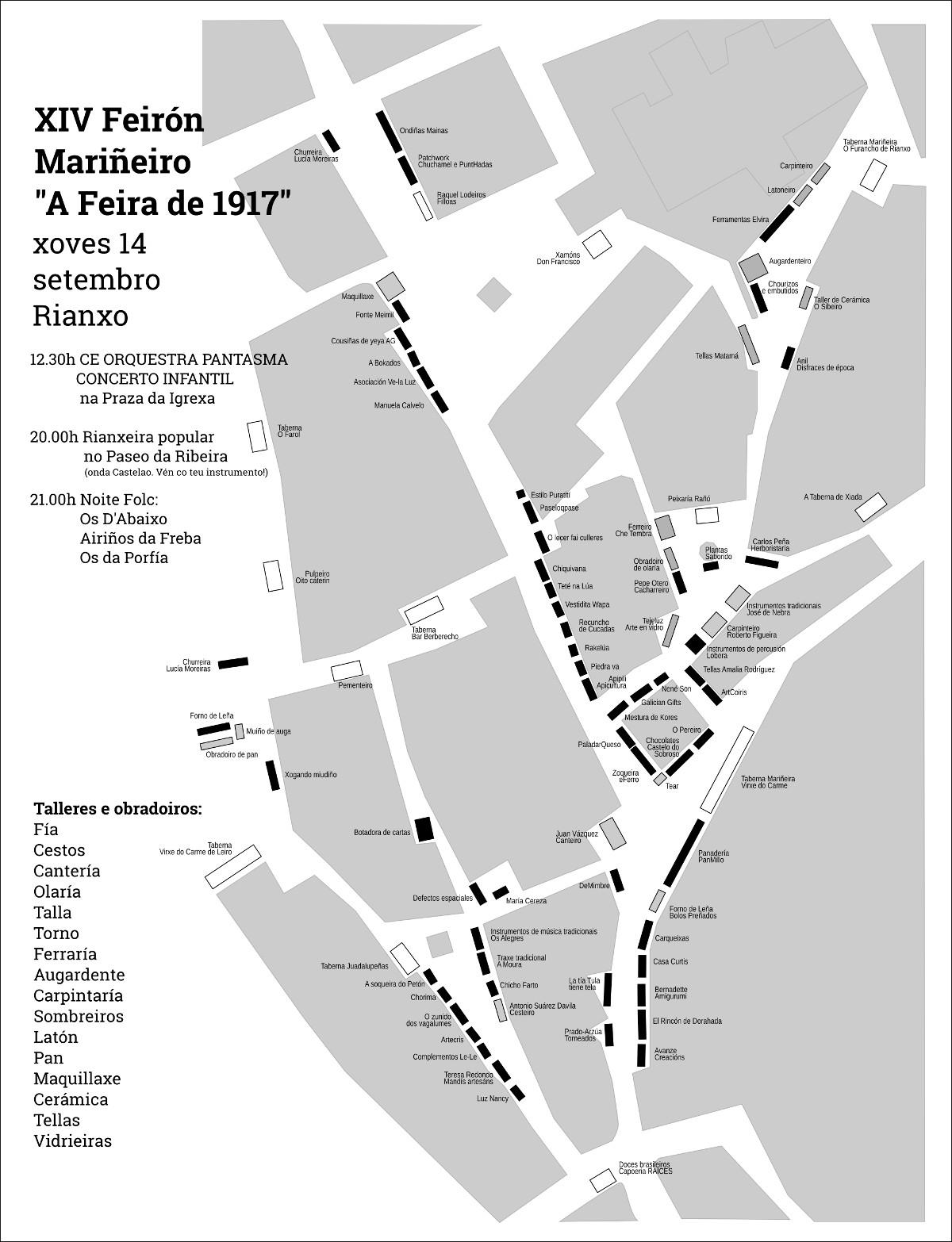Mapa Feirón Mariñeiro 2017