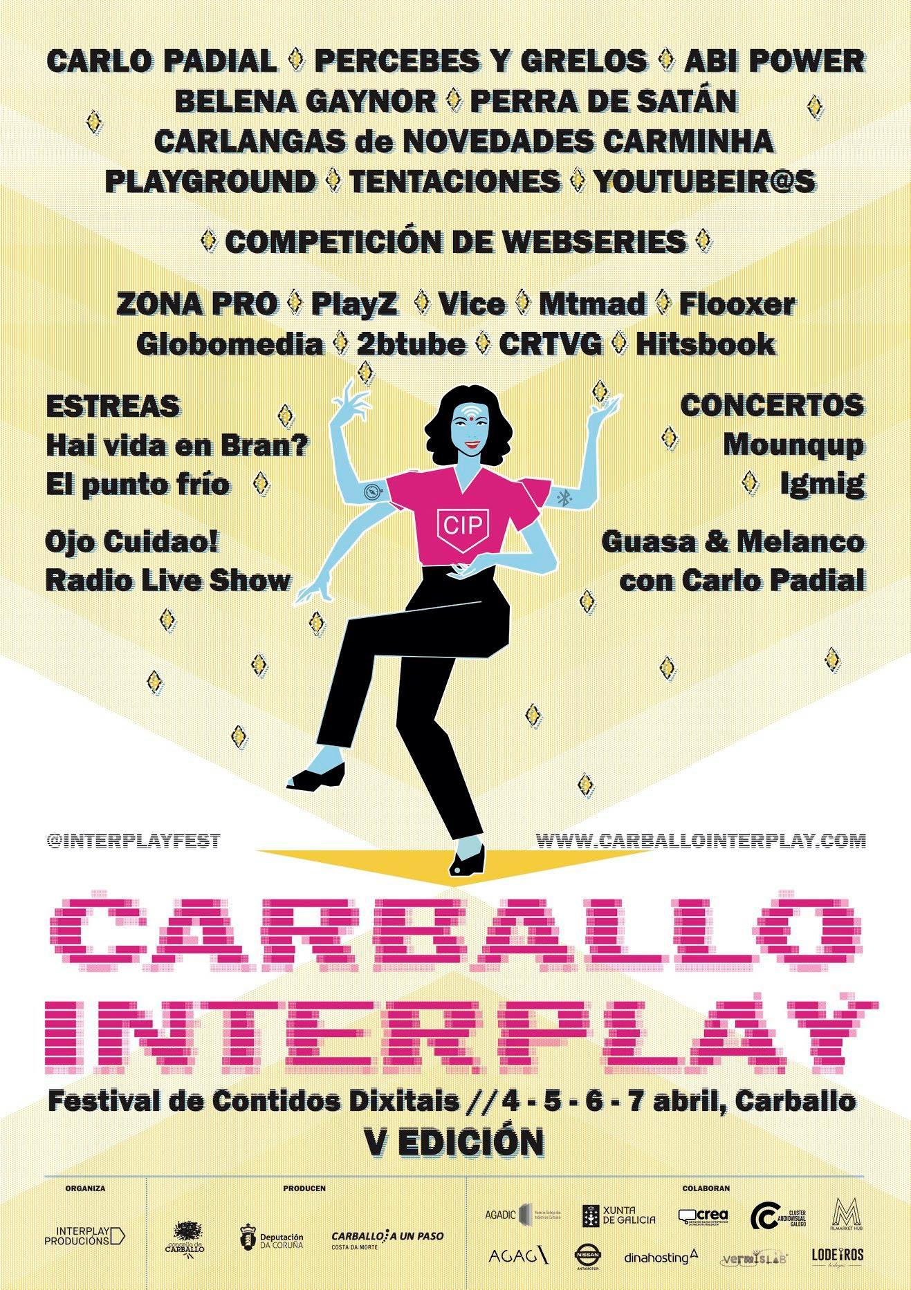 Programación da V Edición do Festival de Contidos Dixitais Carballo Interplay