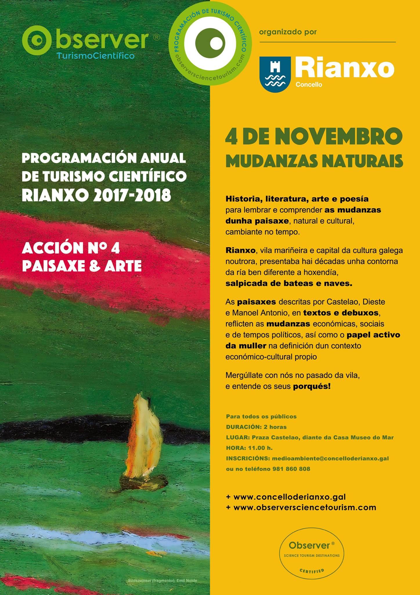 Paisaxe e arte; mudanzas naturais